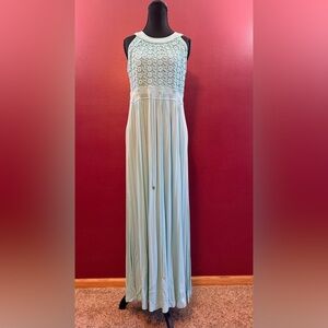 Calvin Klein Light Blue Lace Maxi Dress